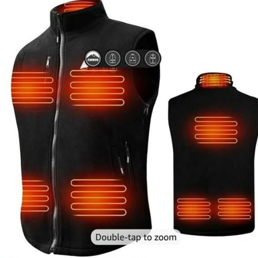ARRIS Fleece Heated Vest for Men with Battery Pack Included, Size Adjustable